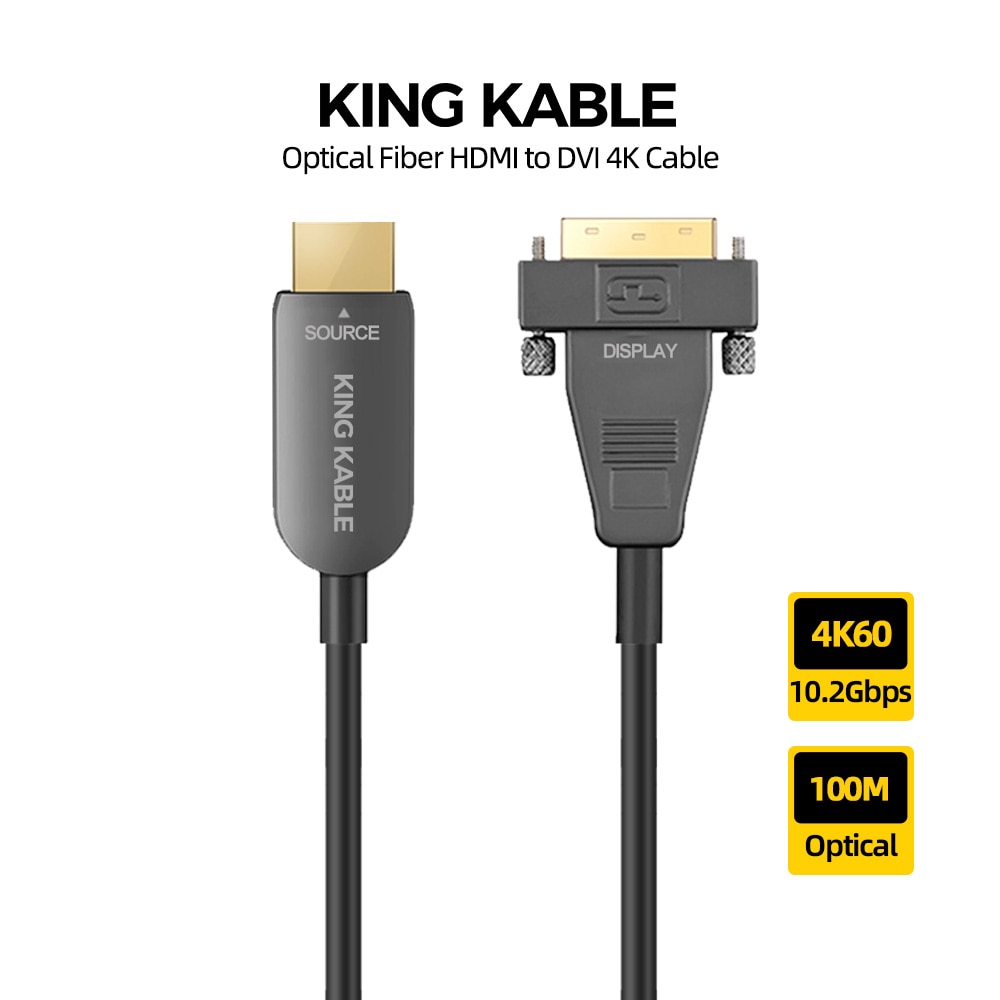 KING KABLE Ƽ  DVI-HDMI ̺, HDMI-DVI 24 + 1  ũ 4k60 30 ̺, PC ȣƮ LED Ʈ Ϳ